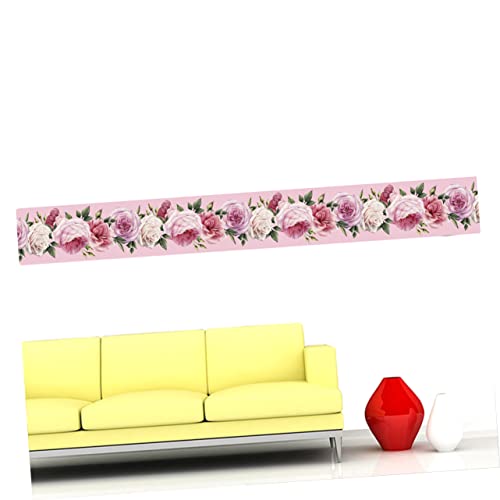 COOLHIYA 1Pc Adesivo De Parede Floral Decalque De Entrada De Parede Adesivo De Borda Adesivos De Bor
