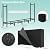 Shinoske Firewood Rack Outdoor with Cover, 5.3ft Adjustable Firewood Log Rack with Black Waterproof Oxford Fabric for Fireplace Wood Storage Fire Log Holder Indoors Heavy Duty Fire Wood Stand