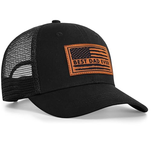 Image of Papa Dad Trucker Hat - Adjustable Men's Snapback Hats for Dad Grandpa, Fathers Day Birthday Gifts from Daughter Son