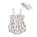 Amnnchya Baby Girl 4th of July Outfit Ice Cream Sleeveless Fourth of July Romper Newborn Independence Day Clothes (White,6-12 Months)