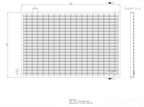 ACO Self® Vario Schuhabstreifer - Maschenrost V-Stab 60 cm x 40 cm (B x H)
