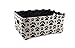 Winifred & Lily Pet Toy and Accessory Storage Bin, Organizer Storage Basket for Pet Toys, Blankets, Leashes and Food in printed “Dog Paws”, Beige / Black