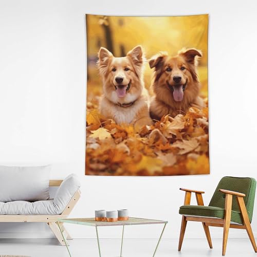 Tapisserie murale avec des chiens pour habiller un mur vide facilement