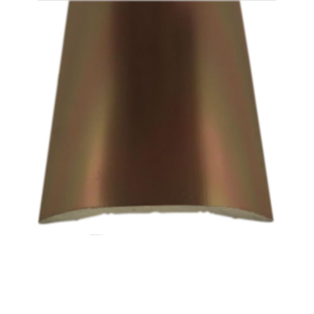 Grandismo® Stick Down Cover Strip Standard 3ft / 0.9metres / 90cm / 90mm Length Self-Adhesive Metal Threshold Trim for Joining Wood/Laminate/LVT (Bronze)