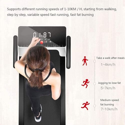 Image of Treadmills,Indoor Foldable Electric Treadmill Fitness Silent Tilting Treadmill LCD Sn 1-10Km /H,Magnetic Lock Design