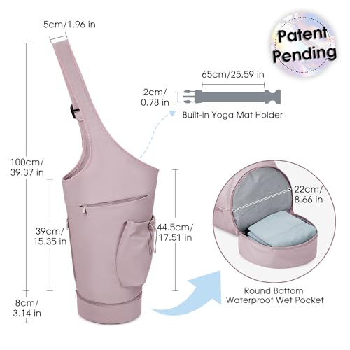 sportsnew Yoga Bag Large Yoga Mat Bag with Bottle Pocket and Wet Compartment, Patent Pending - Image 3