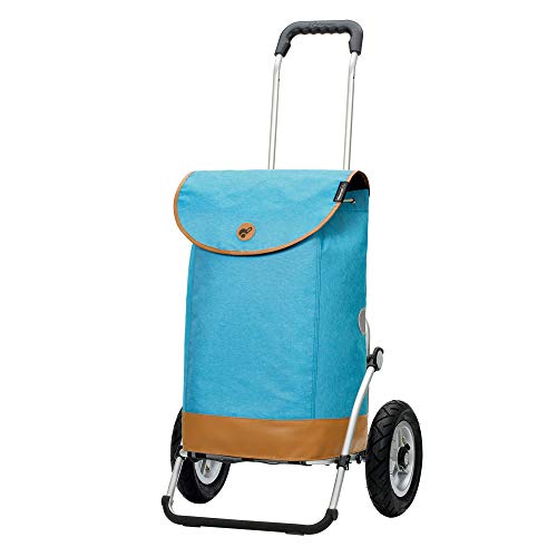 Andersen Shopper Royal Alu klappbar mit Luftreifen Ø 25cm und 47 Liter Tasche Emil blau