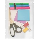 ADVANTUS Zip-All Pocket for Ring Binders, 8.5 x 11 Inches, Frosted, See-Through (ANG52)