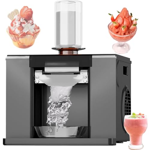 High Capacity Electric Ice Shaver Machine - 60kg/Day Snow Cone Maker, Ideal for Food Trucks, Restaurants, Home Use - Professional Quality Ice Shaving Equipment