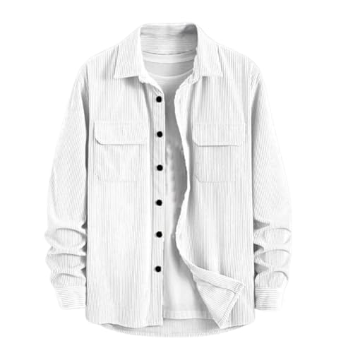 Image of MiraMichi Men's Full Sleeve Corduroy Striped Casual Jacket, Ideal for Stylish Everyday Outfits