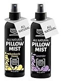 Aromasong Bamboo & Honey & Lavender Pillow Spray Bundle – All Natural Calming Linen & Bedtime Mist Set with Botanical Essential Oils for Relaxation & Deep Sleep