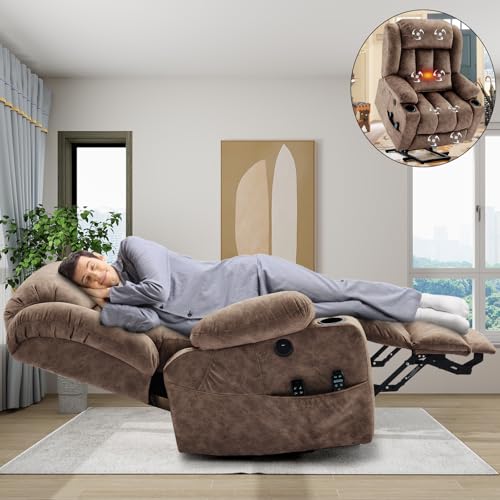 Sillón reclinable plegable marrón claro miniatura 2