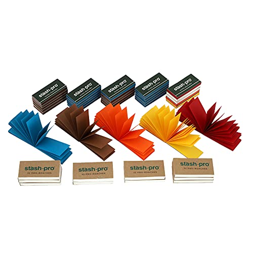 Image of Stash-Pro Premium Roach Book | Pre-Cut Filter Tips for Rolling |Thick Paper, Eco-Friendly (Multicolor, 40, Pack)