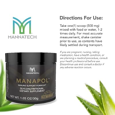 Manapol Immune Support Formula for Immunity Support & Immunity Boost. Aloe Vera Powder Prebiotic for Digestive Health. Aloe Vera Drink for Immune Support Supplement 1.05oz/30g by Mannatech.