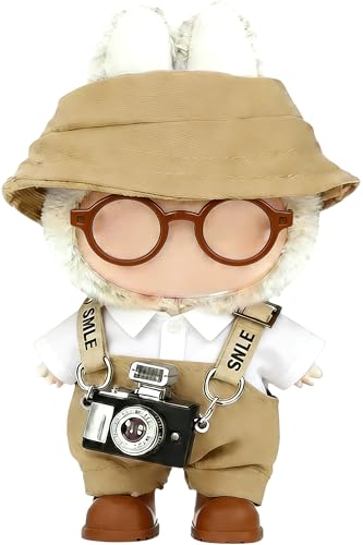 Clothes for LABUBU 17cm Doll (NO Doll) – 6-Piece Set, Brown