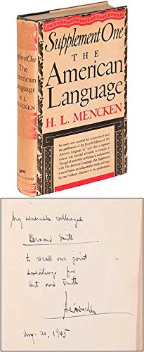 Supplement One: The American Language: An Inqui... [Unknown] B000GZVPW6 Book Cover