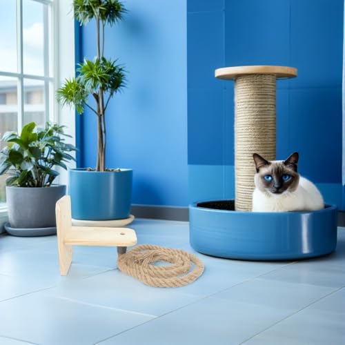 Cuerda rascadora para gatos de yute resistente para afilar garras en casa 6