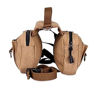Hondentas Zadeltassen, middelgrote en grote hondenrugzakken, Retriever Travel Camping Canvas Pet Carrier