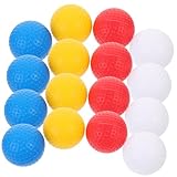 HONMEET 16pcs Colored Hollow Golf Practice Balls for Golf Training Balls for Backyard Swing Practice Safe Durable Hitting Colors White Red