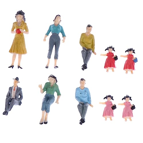 SEWACC 10pcs Model Man Tiny People Figurines Colorful Standing People Family People Figures Plastic People Figures O Scale Figures Mini People Miniature Toys Plastic. Painted Office Doll
