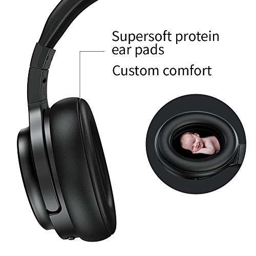 Cuffie Bluetooth, Chaobai Cuffie Over Ear 4.1 Cuffie Wireless con Noise Cancelling, Hi-Fi, 50 Ore di Riproduzione Musicale, Microfono, Modalità Wireless Cablata, Ricarica USB per Telefoni PC TV Tablet