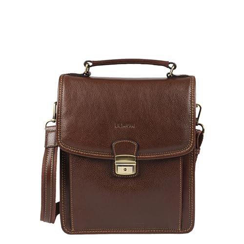 Sacoche Nino BEMON cuir homme bandoulière et porté main noir