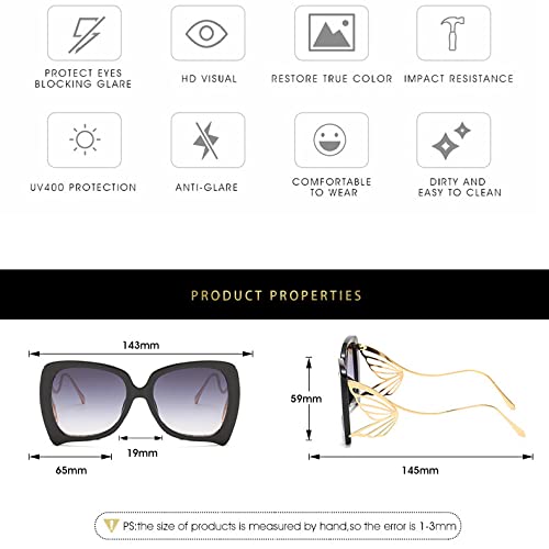 HMRGLMIE-Sunglasses Gold Metal Chain Sun Glasses Women/men Shades UV3