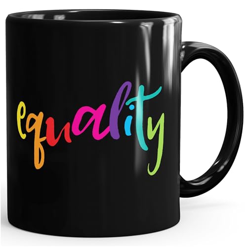 Kaffee-Tasse Equality Pride LGBT Regenbogen MoonWorks® schwarz unisize