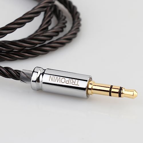 Linsoul Tripowin Mirage IEM Cable,30AWG OCC 4N HiFi IEM Upgrade Replacement Cable, with 3.5mm Audio Jack for in-Ear Monitor Audiophile Musician (2pin 0.78mm)