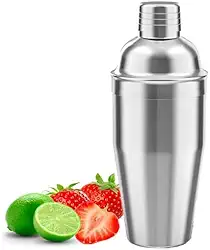 Coqueteleira Inox 750ml, 3 Peças, Aço Inoxidável, para Drinks e Caipirinha