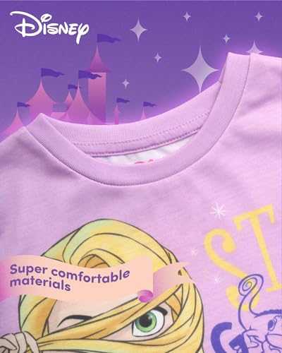 Disney Girls Graphic Tee - Cinderella, Little Mermaid, Rapunzel, Belle, Minnie Mouse Shirt for Toddlers & Girls (Size: 2T-6X)4