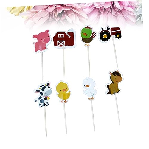 Abaodam 72 Peças Decoração De Sorvete Decoração De Bolo De Aniversário Toppers De Cupcake Topper De