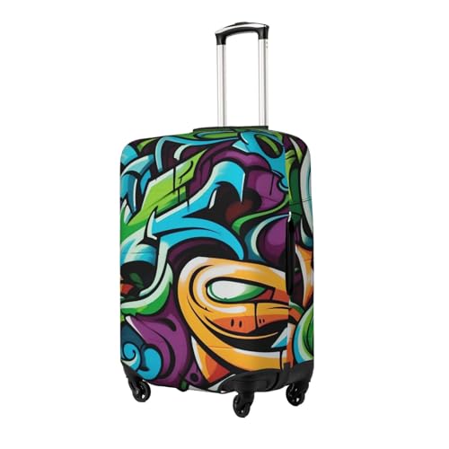 Graffiti Drawing Art Luggage Cover Washable Suitcase Cover Tsa Approved Elastic Spandex Suitcase Protector Anti-Scratch Travel Baggage Covers Fit 18-32 Inch Luggage2