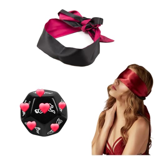 Romantic Glow in The Dark Game - Dice and Eye Patch Set, 2 Pieces-B208 (Black - Poses) Romantic Glow in The Dark Game - Dice and Eye Patch Set, 2 Pieces-B208 (Black - Poses)
