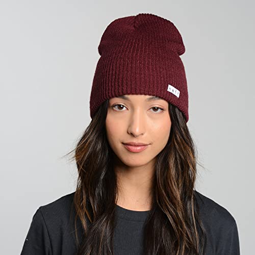 NEFF mens Daily Beanie, Warm, Slouchy, Soft Headwear Beanie Hat, Maroon, One Size US