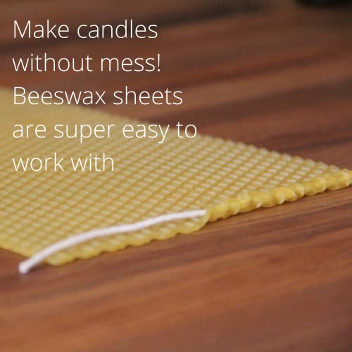 Craftersavenue Beeswax Candle Making Kit - 16 Beeswax Sheets For Candle Making - Size 5 X 8 In - Make Your Own Rolled Candle - Candle Making Supplies - Beeswax Candle Making Set, Yellow (16Pbs) #TOP3