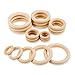 RosewineC 20 Stück Baby Holzringe Zum Basteln, Baby Kinderkrankheiten Ring Wood Teether Natürlich Holz Zahnen Ringe für Babys Kinderpflege, Holz Armband DIY Handwerk(30/40/50/60/70mm)