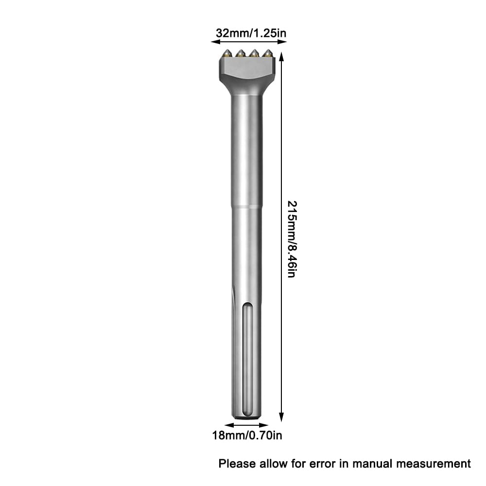 Cabezal de buje de hormigón, 16 dientes, broca de cincel de martillo giratorio, cabezal de buje de hormigón, cincel de broca de martillo de casquillo para losa, puente, pared, cincel de pavimento de
