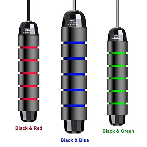 DECDEAL Corda de salto livre de rolamento em ângulo T Corda de fio de aço de exercício de salto ajus