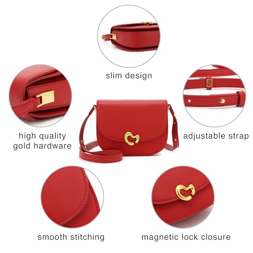 Image of Scarleton Quilted Crossbody Satchel, Chain Strap Shoulder Bag, Vegan Leather Mini Handbag, H2065