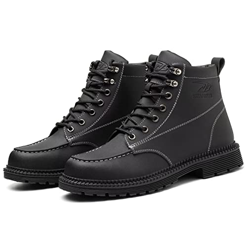 Tanleewa Leather Steel Toe Shoes for Men Waterproof Work Boots Lightweight Anti-Slip Construction Shoes Fashion Hiking Boots3