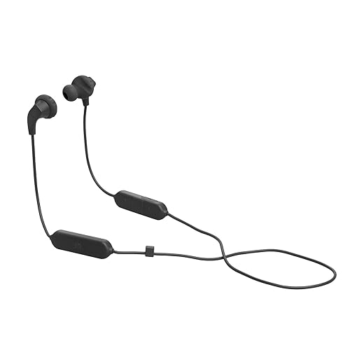 Jbl endurance run 2 auricolari wireless in-ear, cuffie magnetiche a prova di sudore per attività sportive, con tecnologia fliphook, waterproof ipx5, fino a 10 h di autonomia, nero