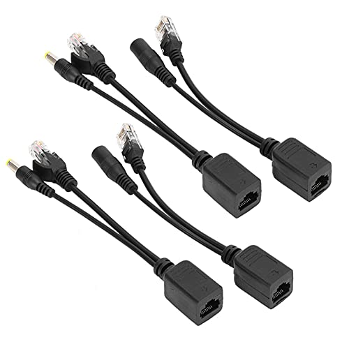 POE Splitter Adaptador Inyector DC12V para Cámara IP Estabilidad Mejorada Larga Vida para Monitoreo Interior (Negro) miniatura 1