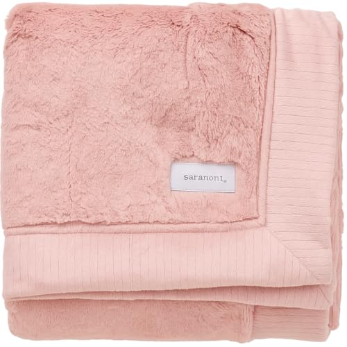 Image of SARANONI Luxury Receiving Blankets for Babies | Ultra-Soft Lush and Boutique Quality Baby Blanket | Ballet Slipper Pink - 40" x 30"