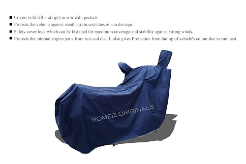 Image of Two Wheeler - Scooty Cover for Ampere Nexus Electric Scooter Scooty Cover with Water-Resistant and Dust Proof Premium 190T Fabric Entire Navy