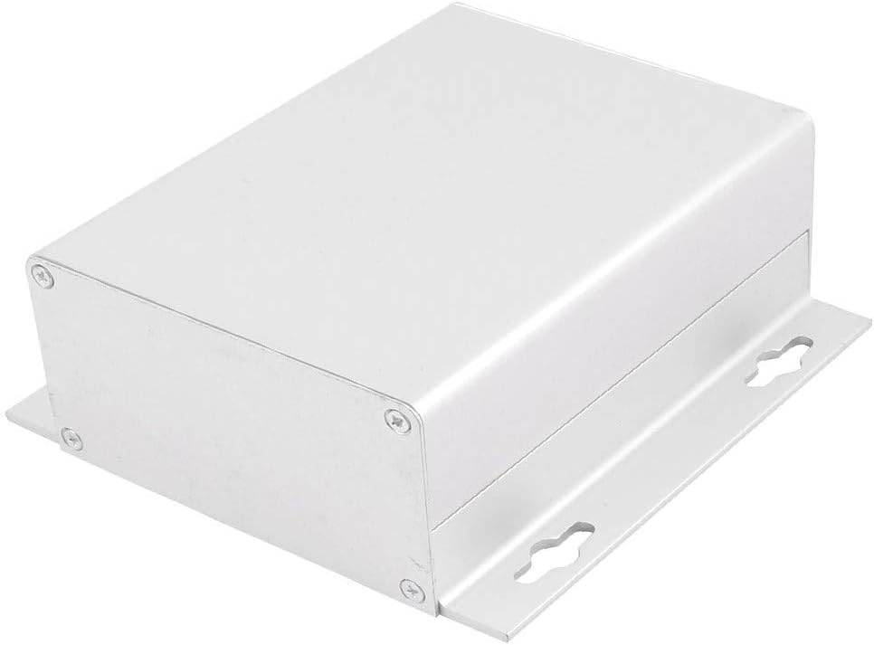 50x119.6x130mm Multi-Purpose Electronic Extruded Aluminum Enclosure Case Silver Tone(50x119.6x130mm Mehrzweckgehäuse für elektronischen Gehäuse aus extrudiertem Aluminium mit Silberton