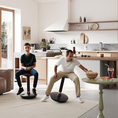 Image of FLEXISPOT Wobble Stool stay active Exercise Office Chair encourage movement Height Adjustable Seat for comfortable working /standing desk perching stool Grey