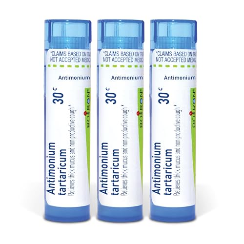 Boiron Antimonium Tartaricum 30C Homeopathic Medicine for Cough - Pack of 3 (240 Pellets) - image 1