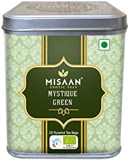 MISAAN Assam Whole Leaf Black Tea Pure Assam Whole Leaf Black Tea 100% Organic Certified 62.5g (20 Pyramid Tea Bags)