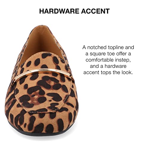 Image of Journee Womens Loafer Flat Notched Topline Square Toe Slip-On Block Heel - Wrenn Casual Dress Shoe